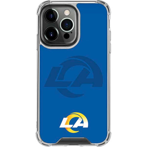 NFL Los Angeles Rams Double Vision iPhone 16 Pro Clear Case