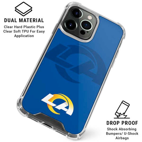 NFL Los Angeles Rams Double Vision iPhone 16 Pro Max Clear Case