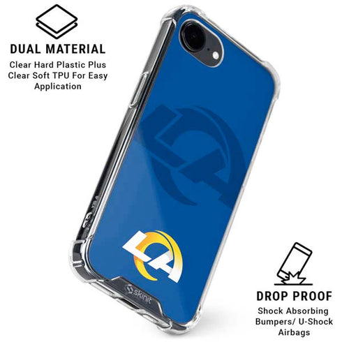 NFL Los Angeles Rams Double Vision iPhone 16e Clear Case