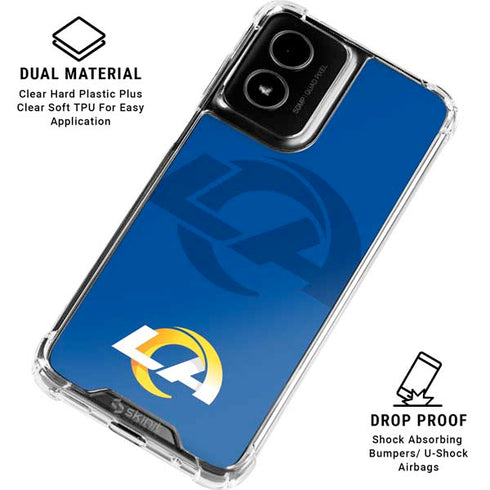 NFL Los Angeles Rams Double Vision Moto G Power 5G (2024) Clear Case