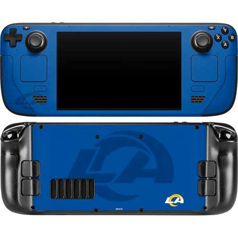 NFL Los Angeles Rams Double Vision Steam Deck Handheld Gaming Computer OLED Skin