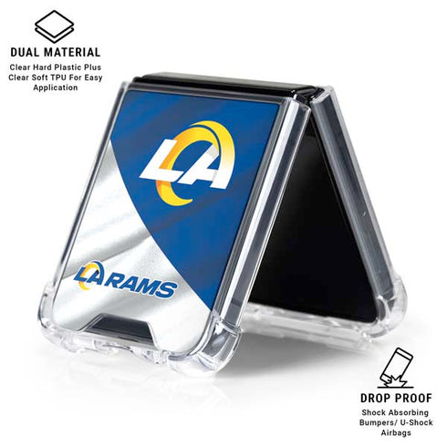NFL Los Angeles Rams Galaxy Z Flip7 Clear Case