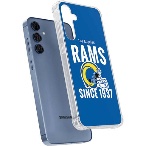 NFL Los Angeles Rams Helmet Galaxy A55 5G Clear Case