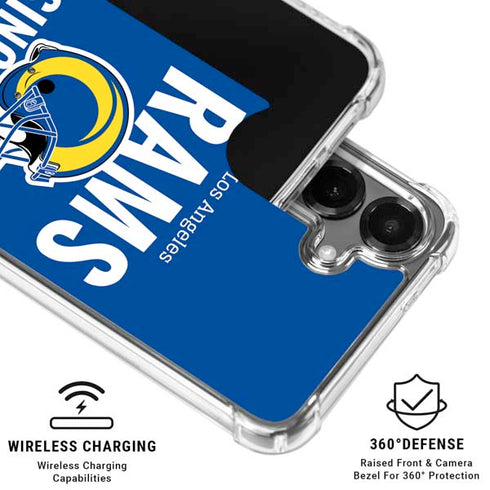 NFL Los Angeles Rams Helmet Galaxy S26 Clear Case