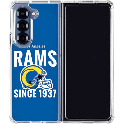 NFL Los Angeles Rams Helmet Galaxy Z Fold6 Clear Case