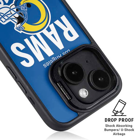 NFL Los Angeles Rams Helmet iPhone 15 Kickstand Case
