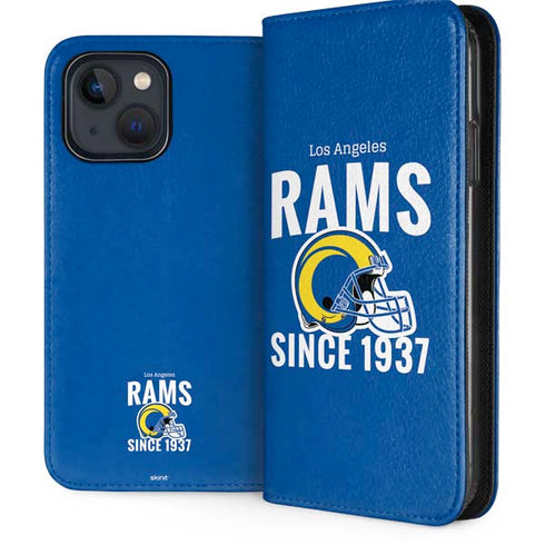 NFL Los Angeles Rams Helmet iPhone 15 Plus Folio Case