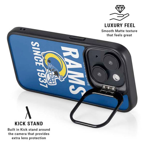 NFL Los Angeles Rams Helmet iPhone 15 Plus Kickstand Case