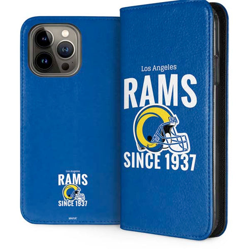 NFL Los Angeles Rams Helmet iPhone 15 Pro Max Folio Case