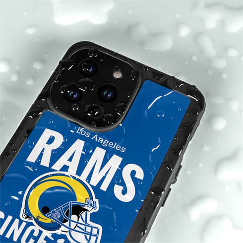 NFL Los Angeles Rams Helmet iPhone 15 Pro Waterproof Case