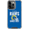 NFL Los Angeles Rams Helmet iPhone 16 Pro Clear Case