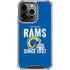 NFL Los Angeles Rams Helmet iPhone 16 Pro Clear Case