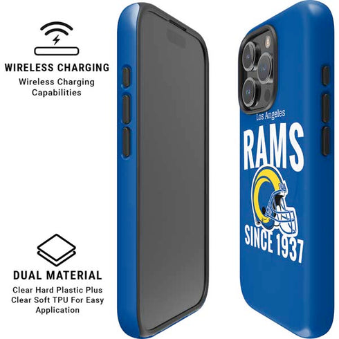 NFL Los Angeles Rams Helmet iPhone 16 Pro Max Magsafe Impact Case
