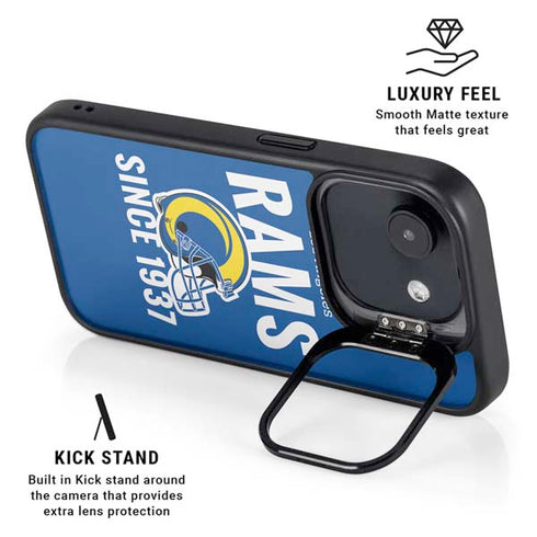 NFL Los Angeles Rams Helmet iPhone 16e Kickstand Case