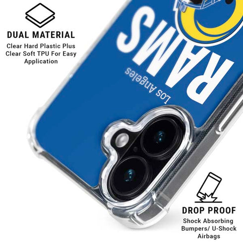 NFL Los Angeles Rams Helmet iPhone 17 Clear Case
