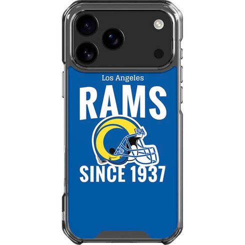 NFL Los Angeles Rams Helmet iPhone 18 Pro Max Clear Case