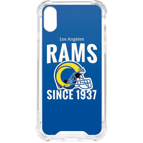 NFL Los Angeles Rams Helmet iPhone XS Clear Case