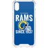 NFL Los Angeles Rams Helmet iPhone XS Clear Case