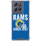 NFL Los Angeles Rams Helmet Moto G 5G (2025) Clear Case