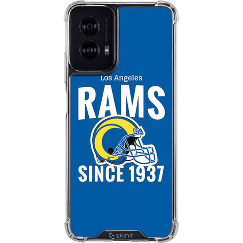NFL Los Angeles Rams Helmet Moto G Power 5G (2024) Clear Case