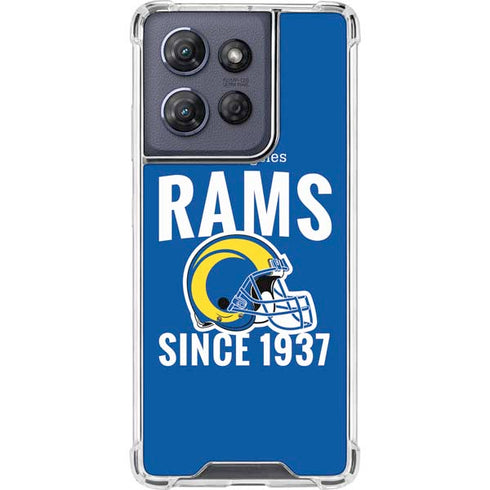 NFL Los Angeles Rams Helmet Moto G Stylus 5G (2025) Clear Case