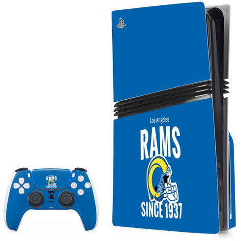 NFL Los Angeles Rams Helmet PS5 Pro Disk Bundle Skin