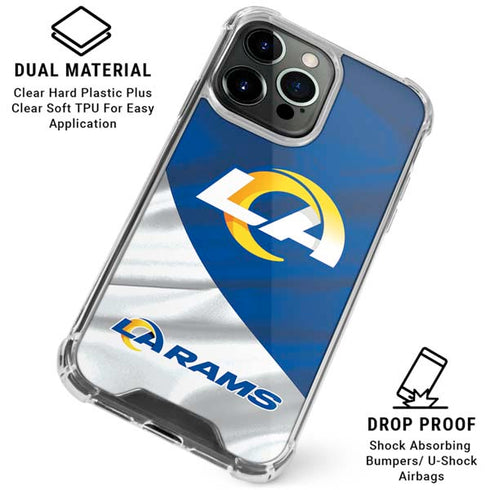 NFL Los Angeles Rams iPhone 16 Pro Max Clear Case