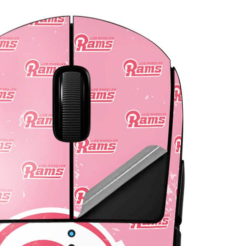 NFL Los Angeles Rams Pink Logo Blast G Pro Wireless Gaming Mouse Skin