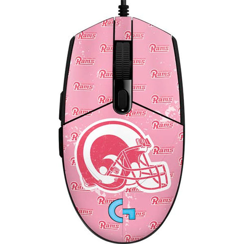 NFL Los Angeles Rams Pink Logo Blast G203 Prodigy RGB Wired Gaming Mouse Skin