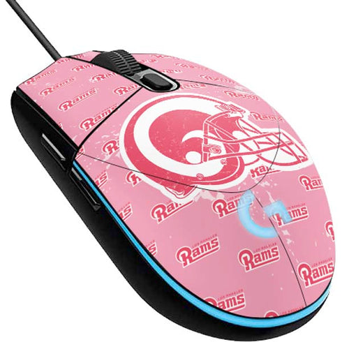 NFL Los Angeles Rams Pink Logo Blast G203 Prodigy RGB Wired Gaming Mouse Skin