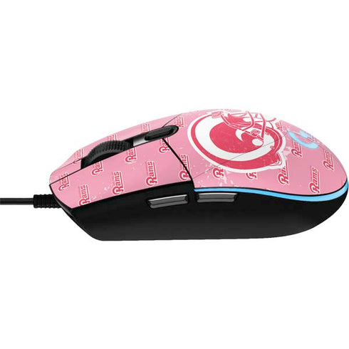 NFL Los Angeles Rams Pink Logo Blast G203 Prodigy RGB Wired Gaming Mouse Skin