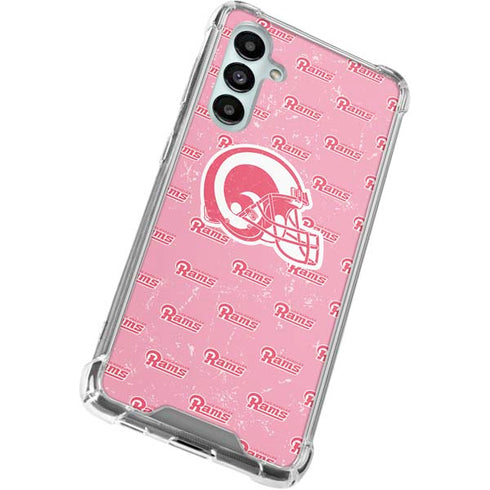 NFL Los Angeles Rams Pink Logo Blast Galaxy A16 5G Clear Case