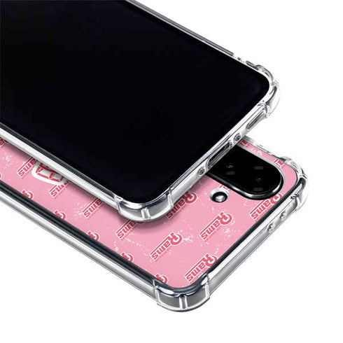NFL Los Angeles Rams Pink Logo Blast Galaxy A36 5G Clear Case