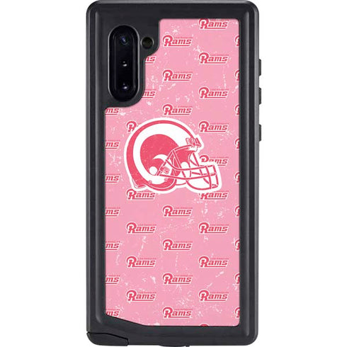 NFL Los Angeles Rams Pink Logo Blast Galaxy Cases