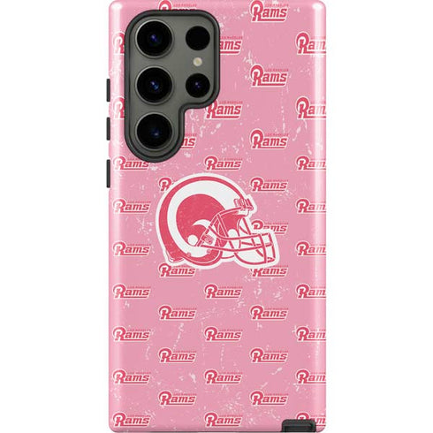 NFL Los Angeles Rams Pink Logo Blast Galaxy S23 Ultra Pro Case