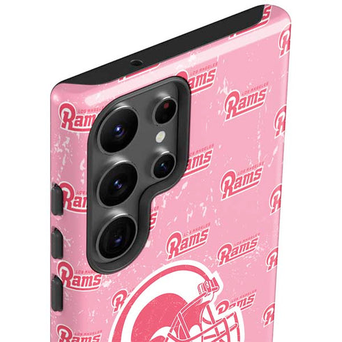 NFL Los Angeles Rams Pink Logo Blast Galaxy S23 Ultra Pro Case