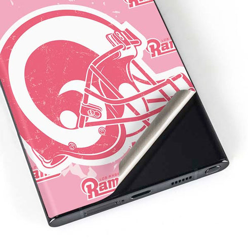 NFL Los Angeles Rams Pink Logo Blast Galaxy Skins