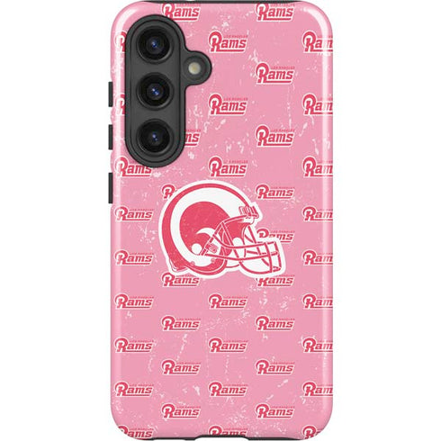 NFL Los Angeles Rams Pink Logo Blast Galaxy S25 Impact Case