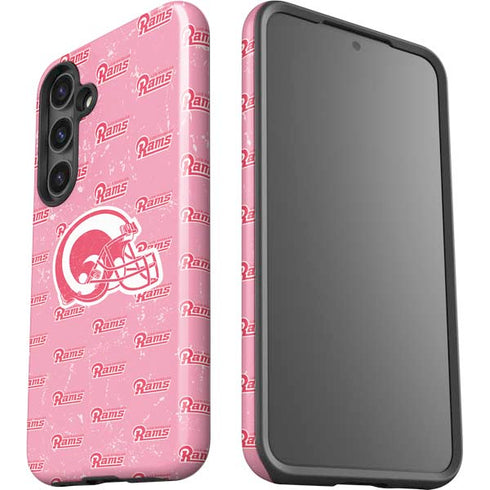 NFL Los Angeles Rams Pink Logo Blast Galaxy S25 Impact Case