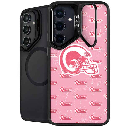 NFL Los Angeles Rams Pink Logo Blast Galaxy S24 Plus Kickstand Case