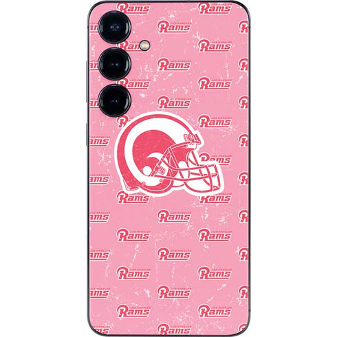 NFL Los Angeles Rams Pink Logo Blast Galaxy S25 Plus Skin