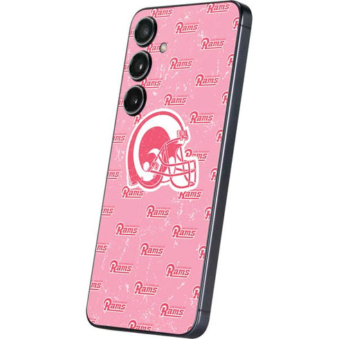 NFL Los Angeles Rams Pink Logo Blast Galaxy S25 Skin