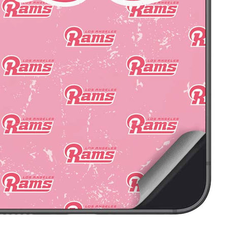 NFL Los Angeles Rams Pink Logo Blast Galaxy S24 Skin