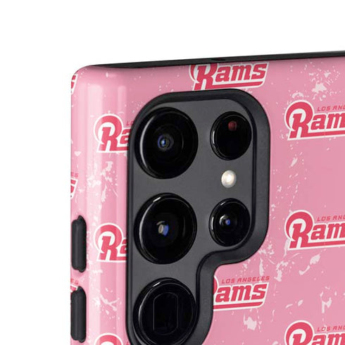 NFL Los Angeles Rams Pink Logo Blast Galaxy S25 Ultra Impact Case