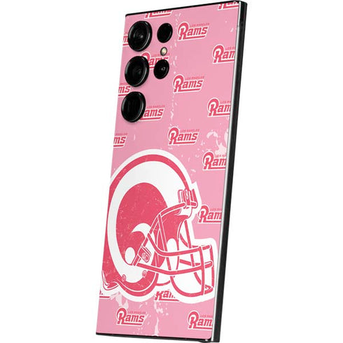 NFL Los Angeles Rams Pink Logo Blast Galaxy S25 Ultra Skin
