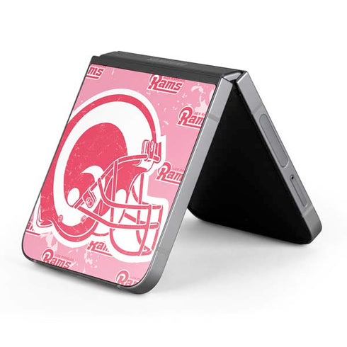 NFL Los Angeles Rams Pink Logo Blast Galaxy Z Flip6 Skin