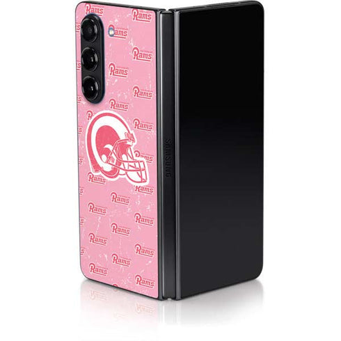 NFL Los Angeles Rams Pink Logo Blast Galaxy Z Fold5 5G Skin