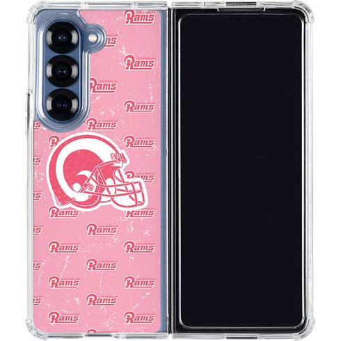 NFL Los Angeles Rams Pink Logo Blast Galaxy Z Fold6 Clear Case