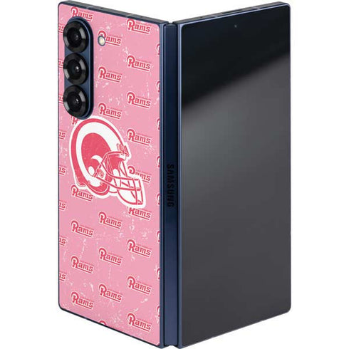 NFL Los Angeles Rams Pink Logo Blast Galaxy Z Fold6 Skin