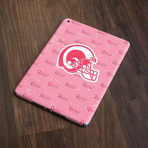 NFL Los Angeles Rams Pink Logo Blast Apple iPad Skin